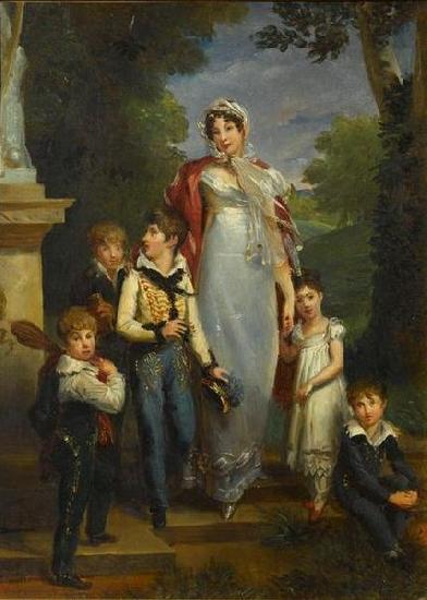Francois Pascal Simon Gerard Portrait de la marechale Lannes et ses enfants Germany oil painting art